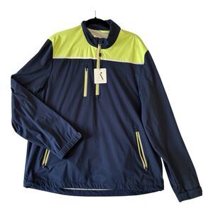 Above The Links Elite Performance Waterproof Golf Windbreaker Blue
